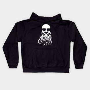 Bald Beard Sunglasses Biker Dude Kids Hoodie